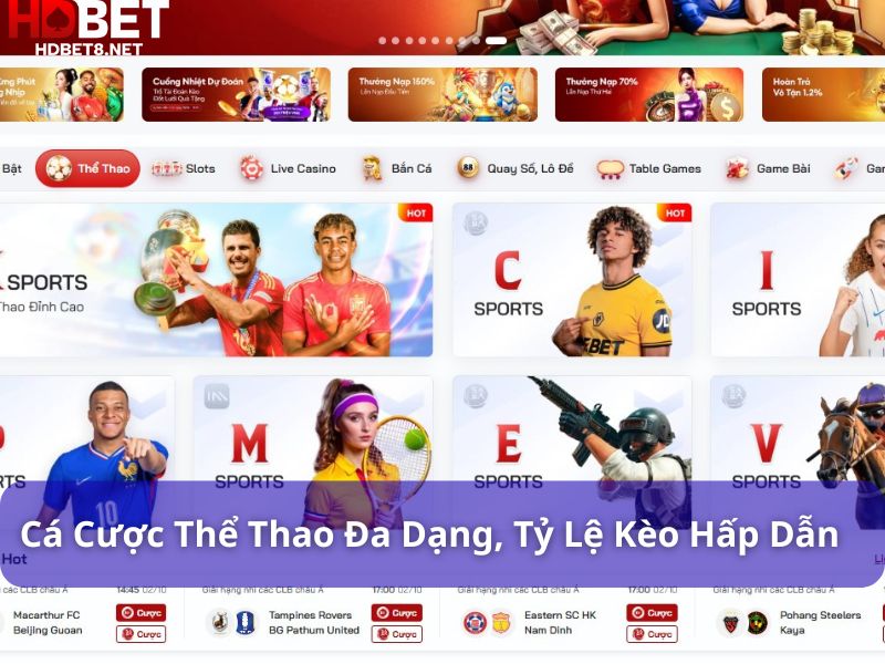 Trang chủ Cá cược thể thao đa dạng với tỷ lệ kèo hấp dẫn