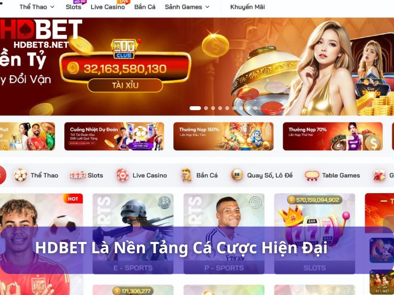 Trang chủ HDBET là nền tảng cá cược trực tuyến hiện đại