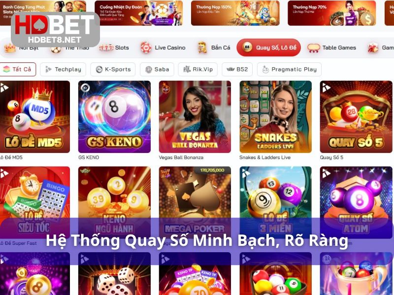 Trang chủ Hệ thống quay số minh bạch, rõ ràng