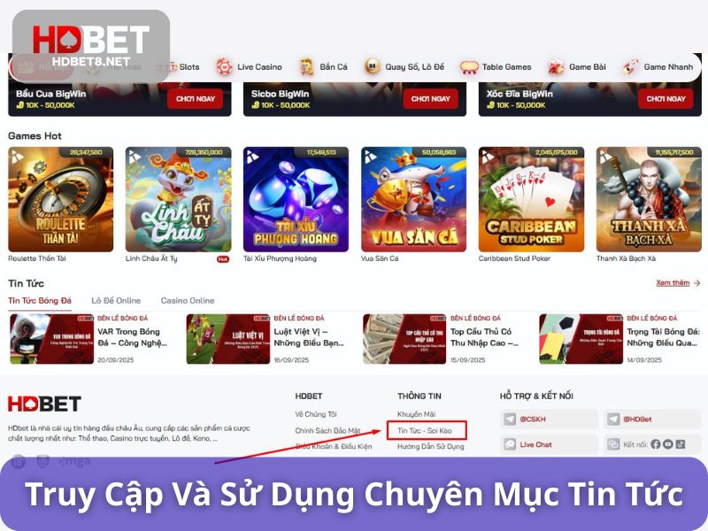 Theo dõi Tin Tức từ HDBET vô cùng dễ dàng